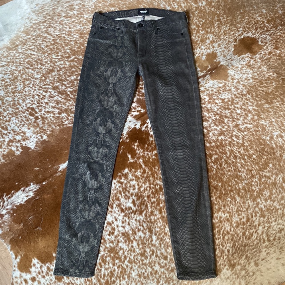 Hudson Jeans Nico Super Skinny Mid-Rise Snakeskin Print Jeans - Picture 9 of 16
